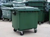 Крупногабаритный контейнер для мусора 1100 литров с крышкой